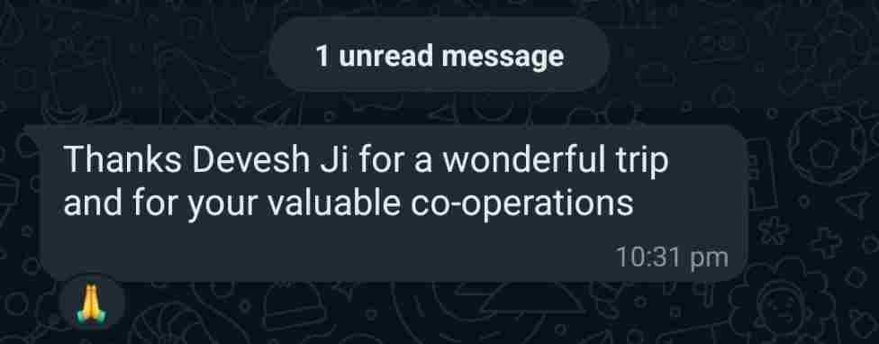 Nagarjuna Travels Customer Testimonial 8